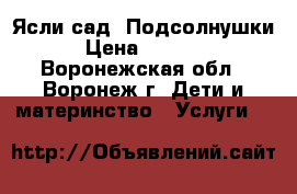 Ясли-сад “Подсолнушки“ › Цена ­ 8000.. - Воронежская обл., Воронеж г. Дети и материнство » Услуги   